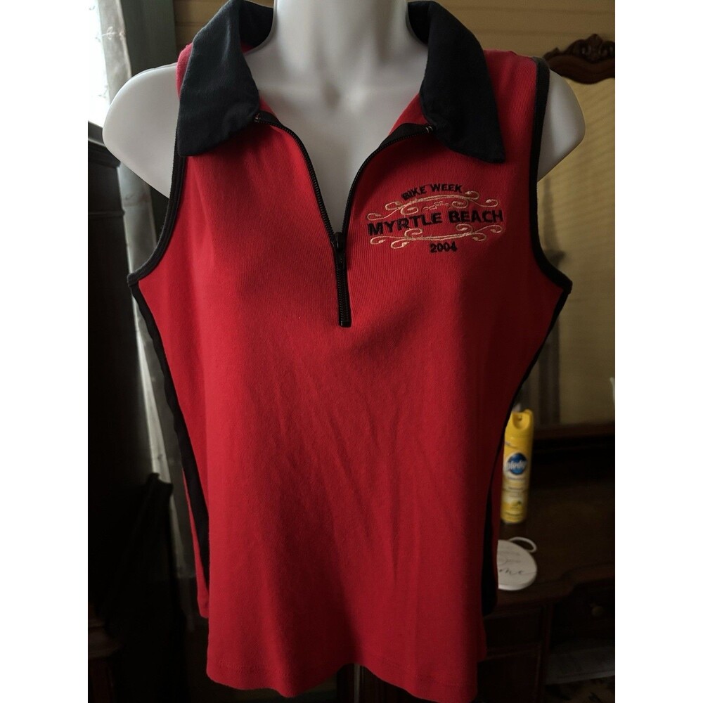 Twin V Size 2x Women’s Crop Top 2004 Bike Week Myrtle Beach 38” Bust 21” Length